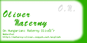 oliver materny business card